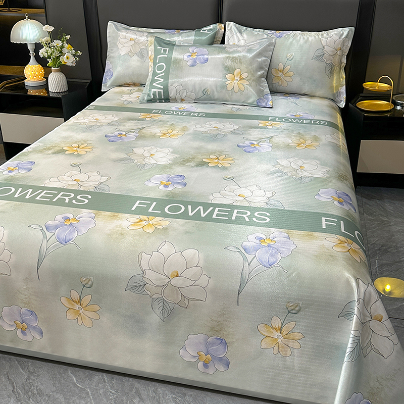 <赫蘭希>斜紋提花冰絲席三件套