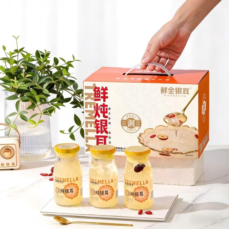 黃金果農(nóng)鮮燉銀耳200g*6瓶/盒