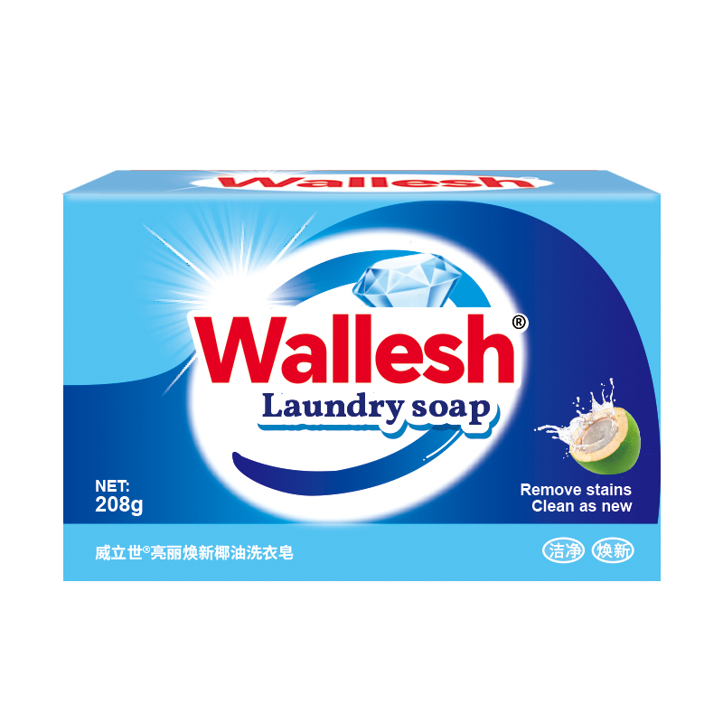 威立世(wallesh)亮麗煥新椰油洗衣皂208g
