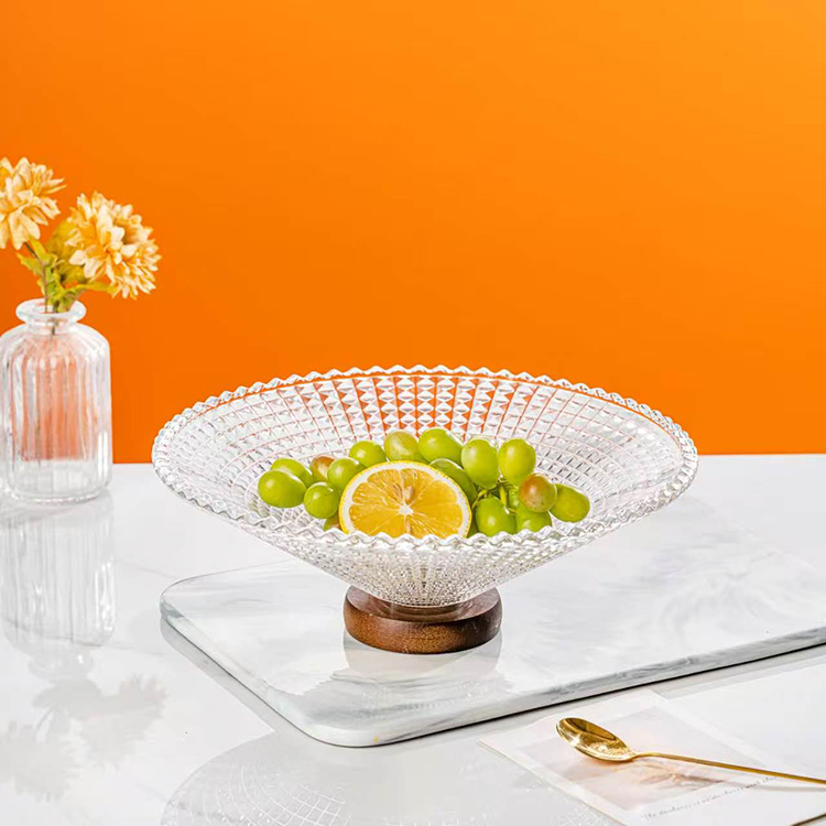 爱之旅露米娜木质底座轻奢果盘果斗