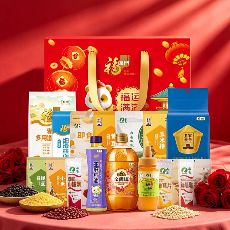 中粮福临门米面粮油福运满满大礼包E款