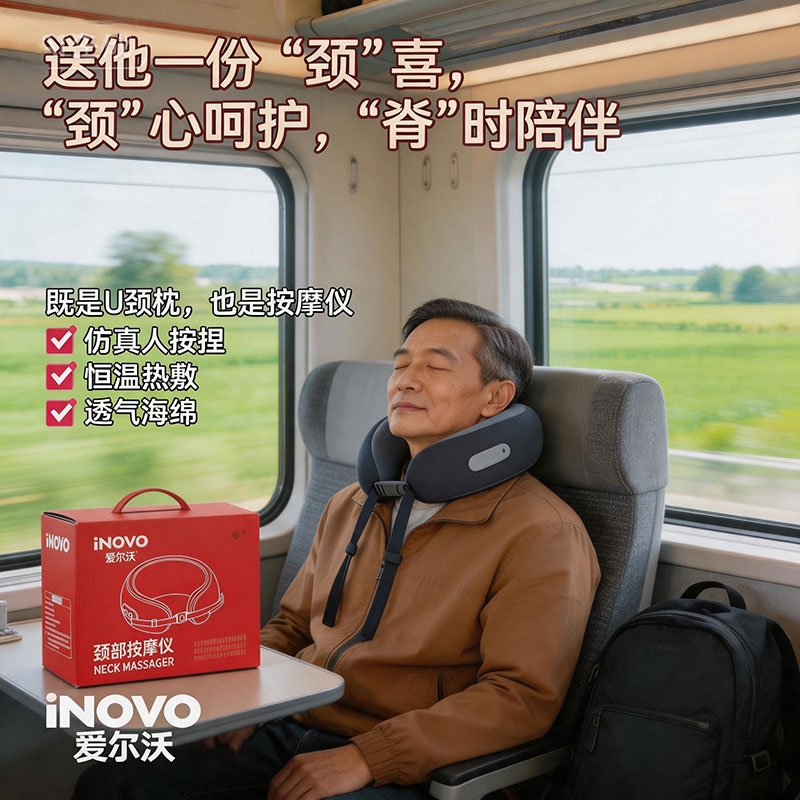 爱尔沃父亲节颈椎按摩仪仿真人揉捏