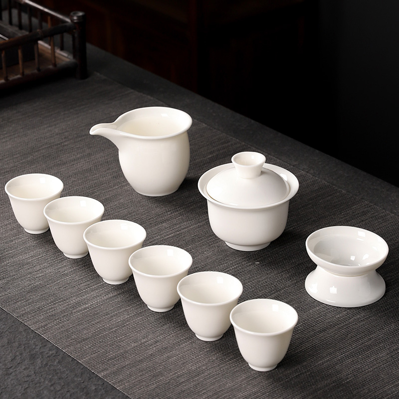 五拾缘-中国白-盖碗茶具套组-WSY-WSY-21C10