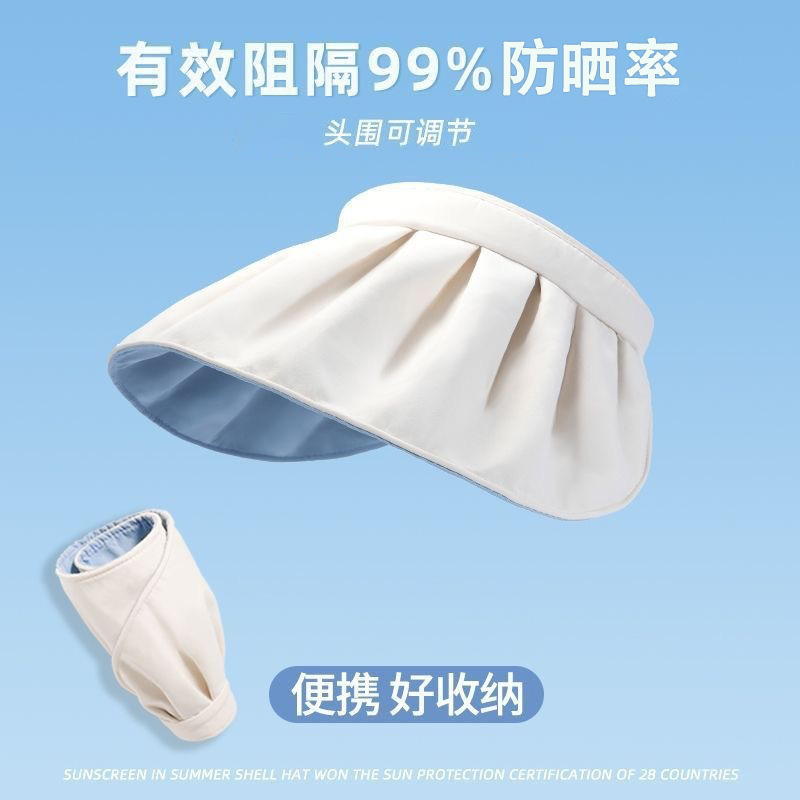 路悠悠卷边折叠UV贝壳帽C-042