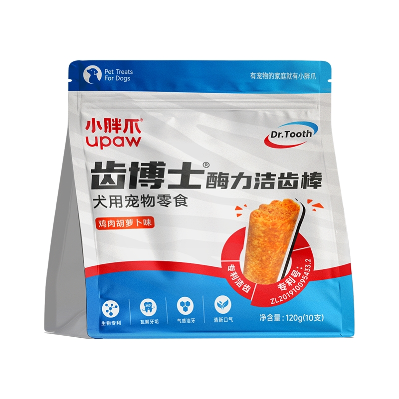 小胖爪（upaw）齿博士酶力洁齿棒（鸡肉+胡萝卜）120g