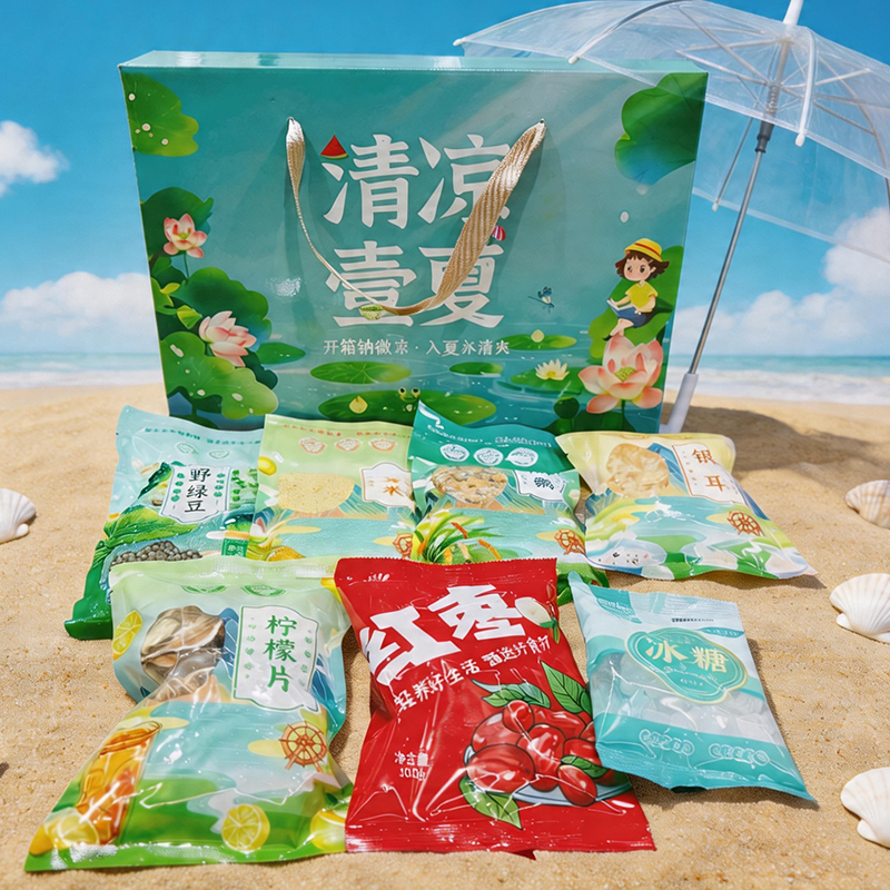 山野源粮清凉壹夏礼盒五谷杂粮组合绿豆冰糖红枣清凉粥礼包