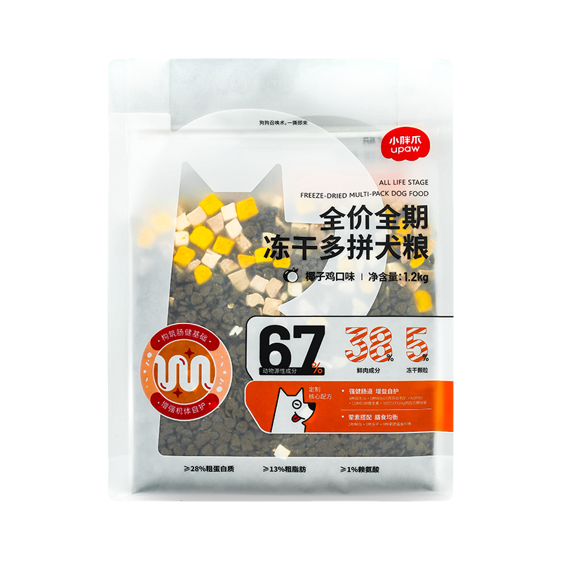 小胖爪（upaw）全价全期冻干多拼犬粮1.2kg