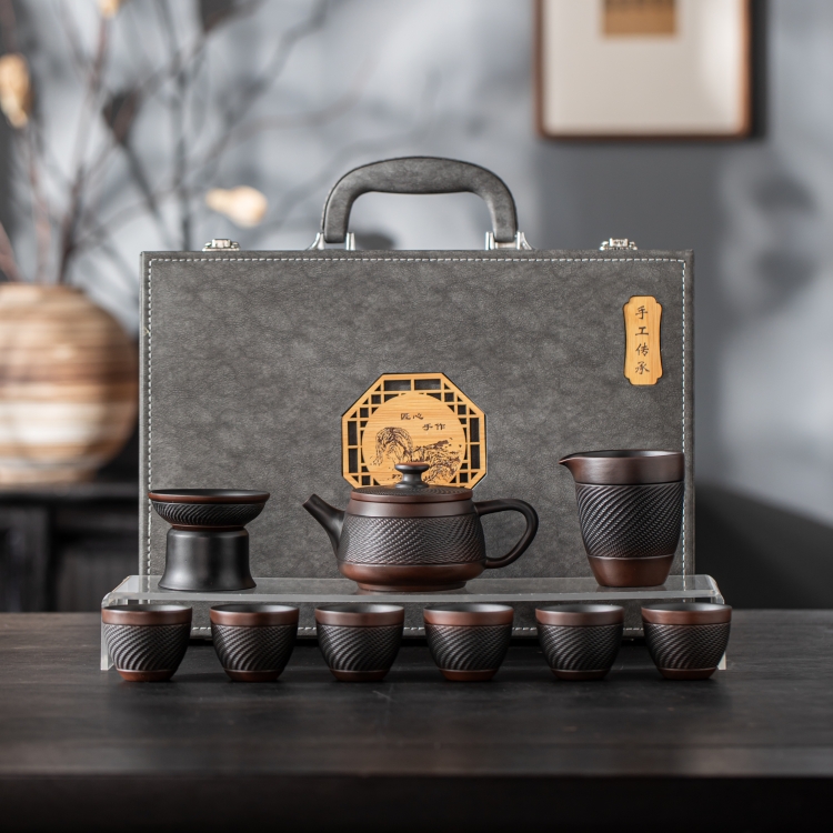 紫陶茶具10件套（茶壺）