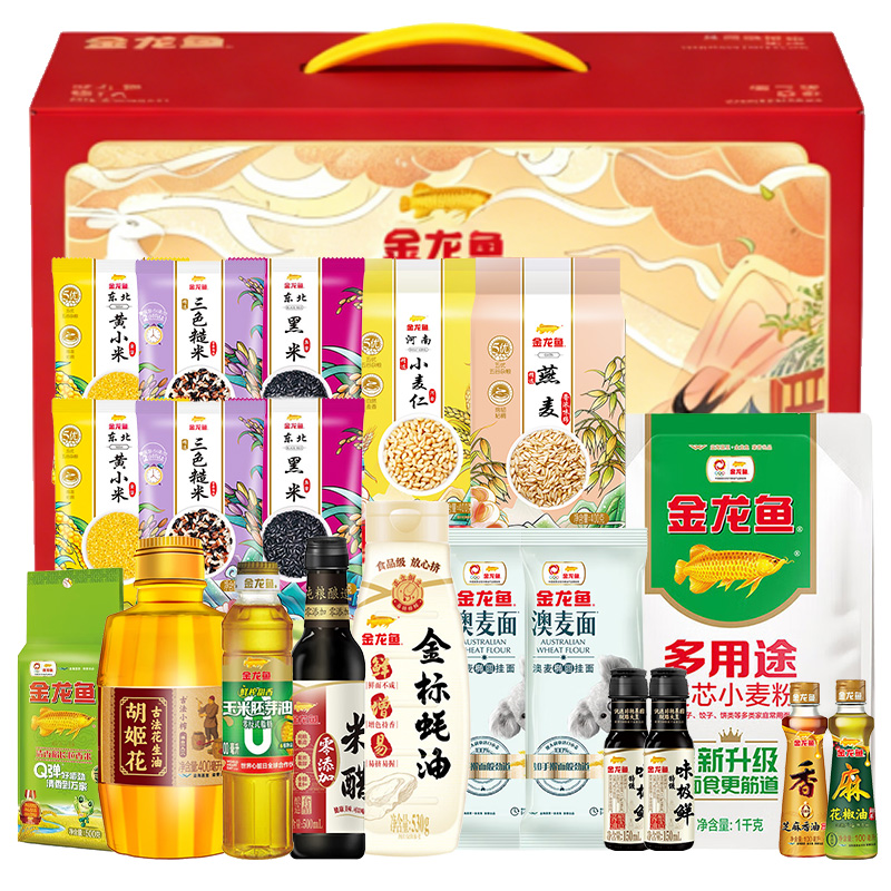 金龙鱼“鲤”韵东方粮油大礼包D款