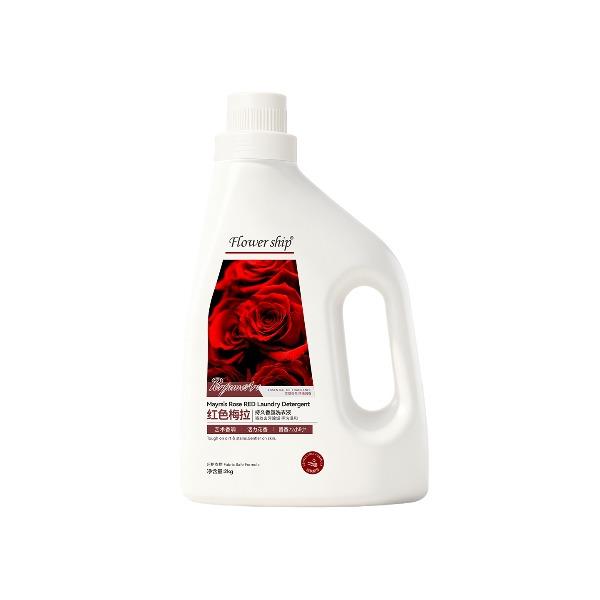 花卉诗红色梅拉持久香氛洗衣液2L