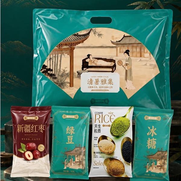 礼颂如意牌清暑雅集A款礼袋款350克