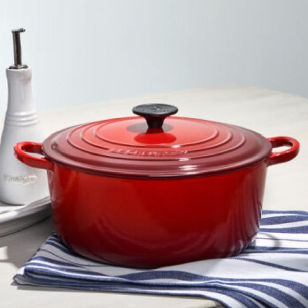LeCreuset/酷彩珐琅锅24厘米圆形铸铁锅红色