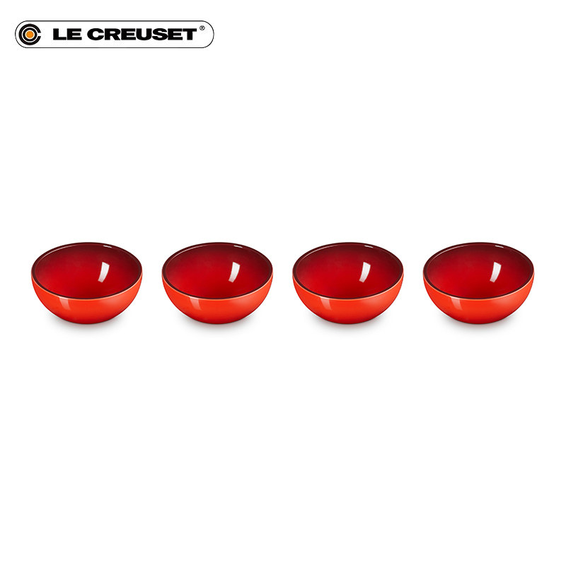 LeCreuset/酷彩Urban系列16cm麦片碗4件套红