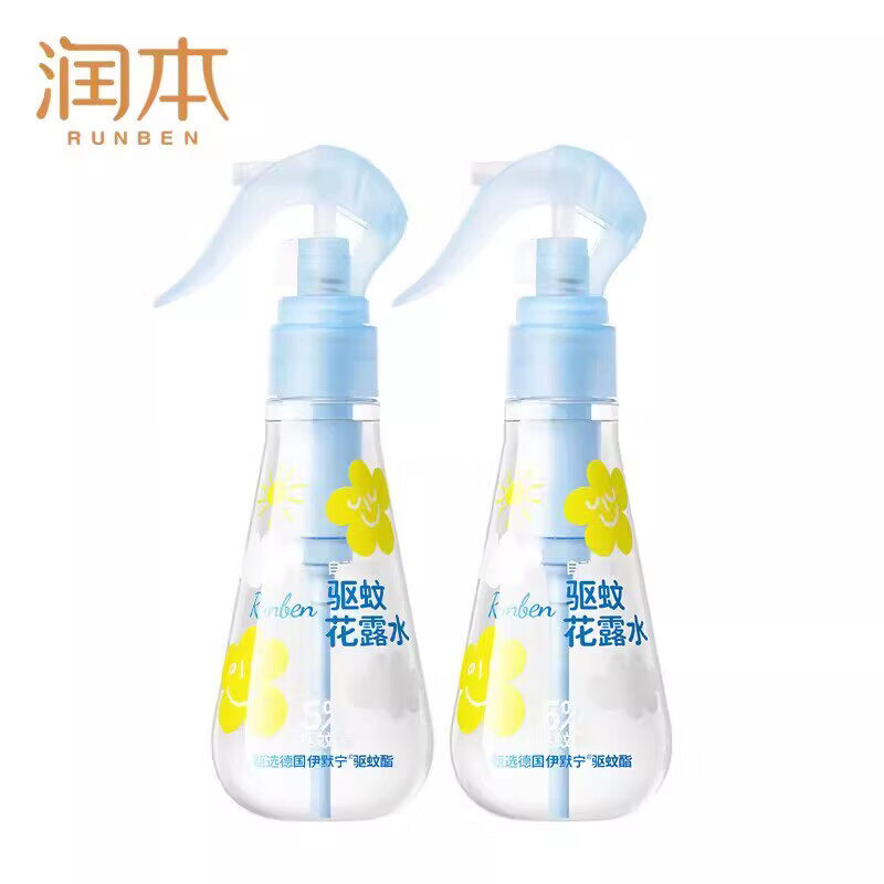 润本5%驱蚊酯驱蚊花露水185ml*2