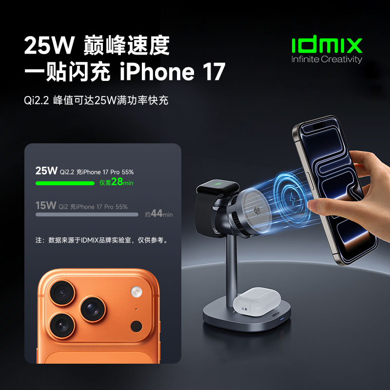 IDMIX25W制冷磁吸无线充电器MQ7