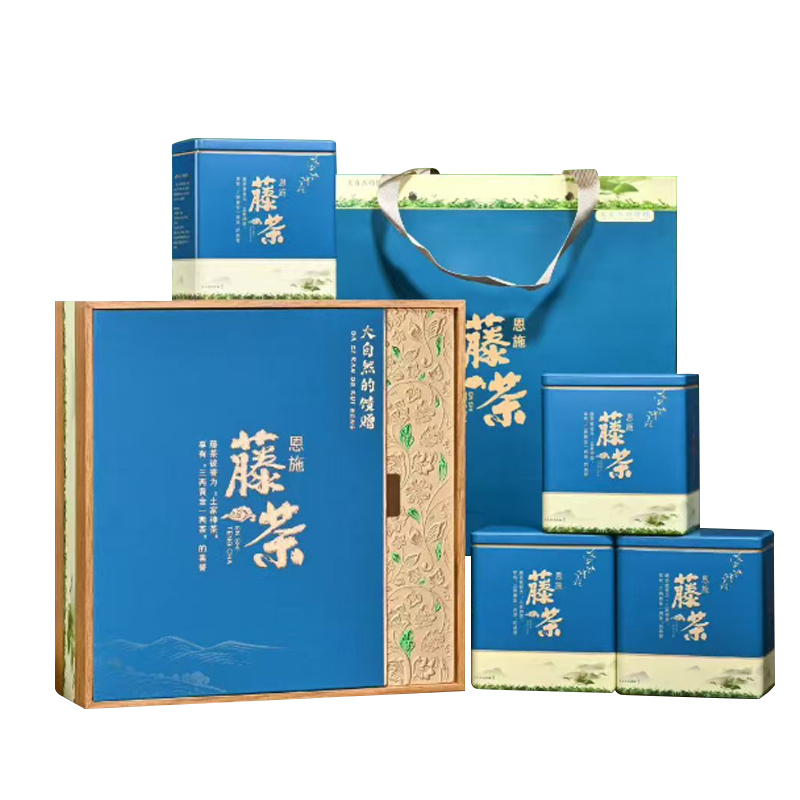 茶马世家来凤藤茶土家神茶四合一礼盒装礼盒240g