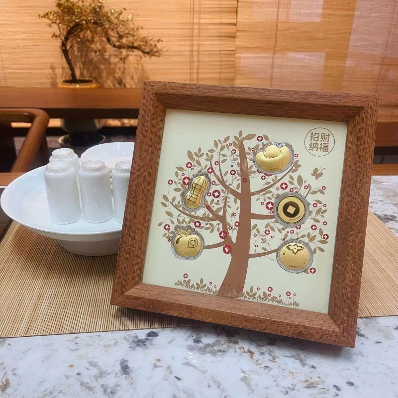 聚运鑫招财纳福摇钱树精致摆件