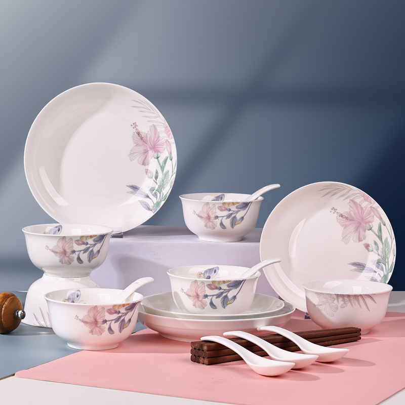 爱依瑞斯22头陶瓷餐具组合缦语花庭AS-26022H