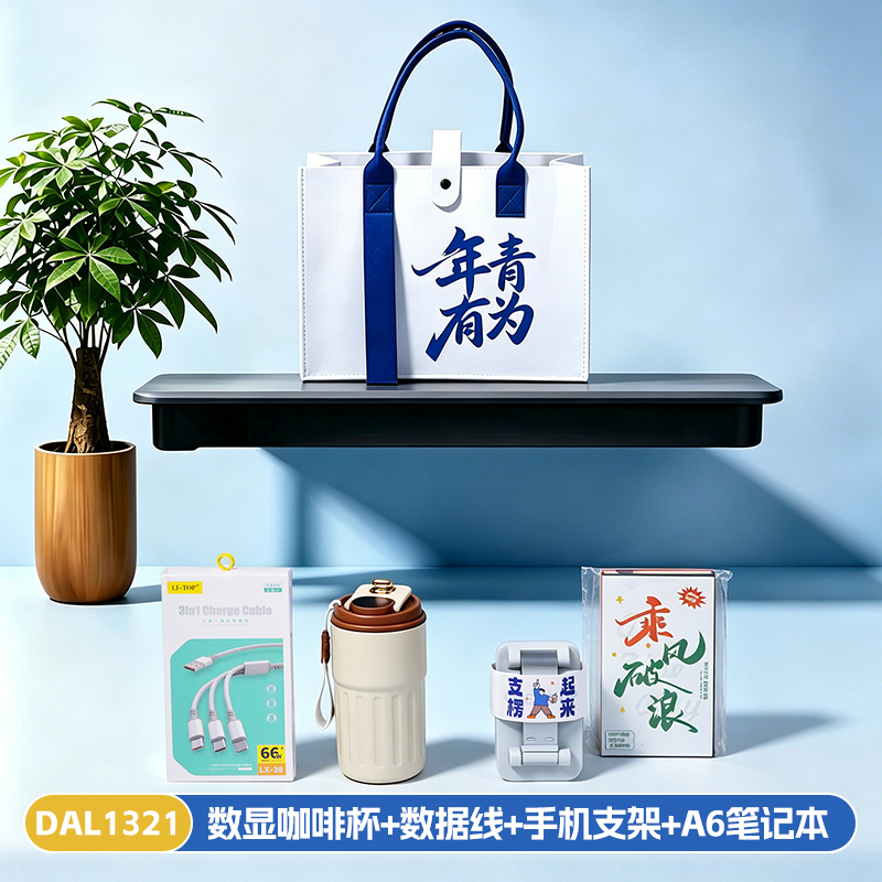 甜蜜点数显咖啡杯数据线手机支架笔记本伴手礼套装DAL1321