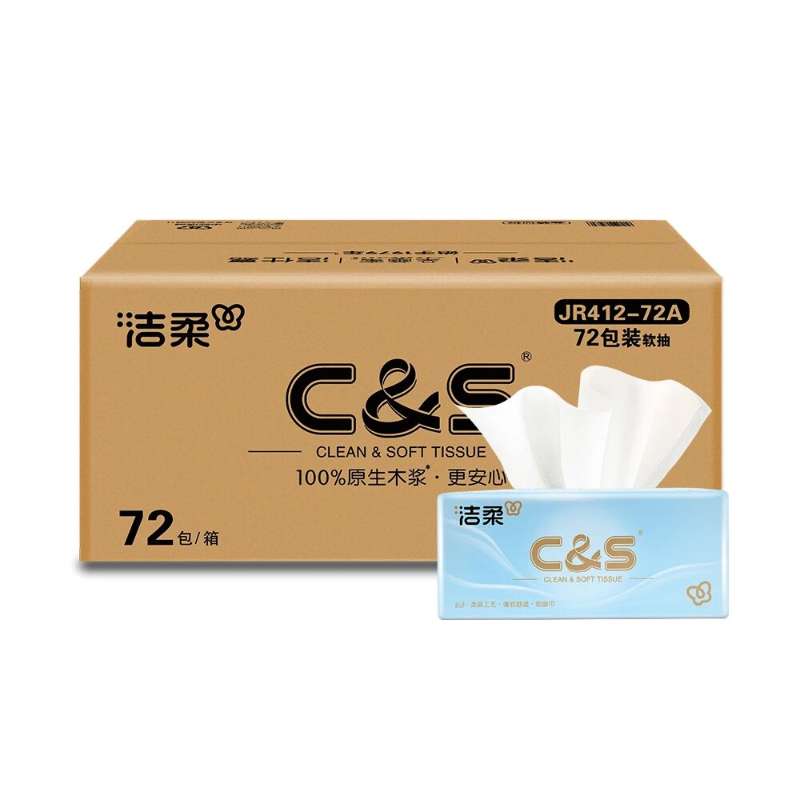 洁柔牌纸面巾(软抽)80抽3层(72包装)JR412-72A