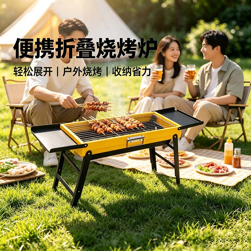 艾瑞迪小号双翼户外便携烧烤炉LB-2011