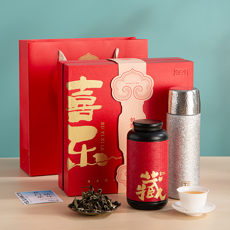 昀品堂-喜乐钛杯白茶双拼礼盒QC-DZ-202328