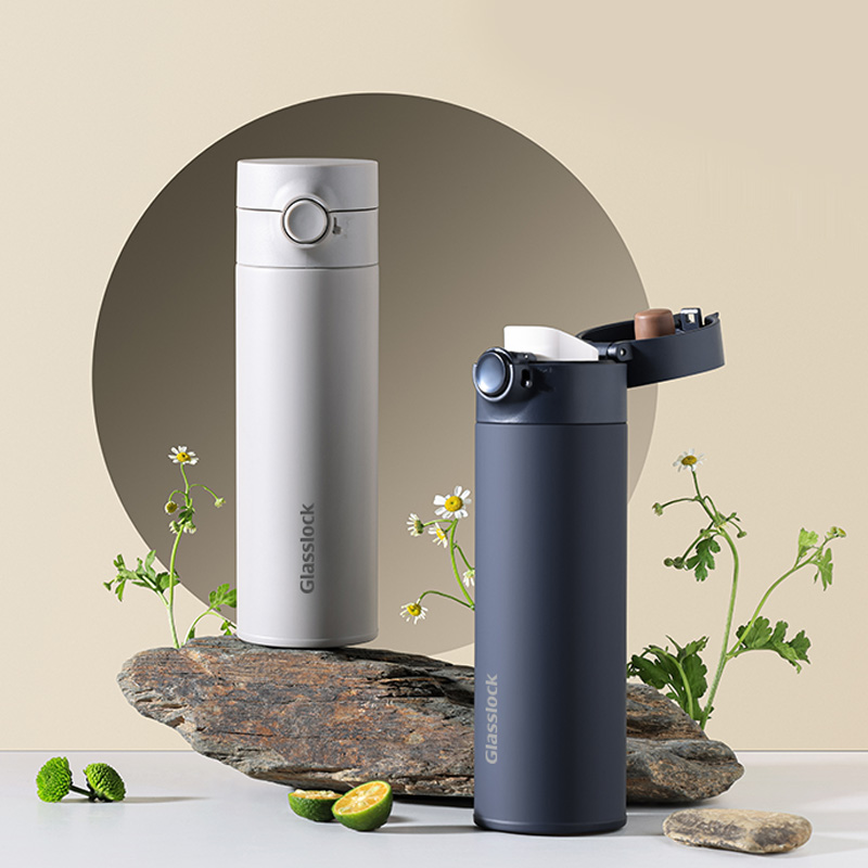 Glasslock（盖朗）一键弹跳保温杯500ml