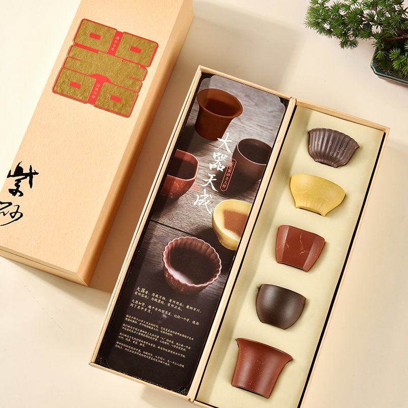 大器天成紫砂五福杯組