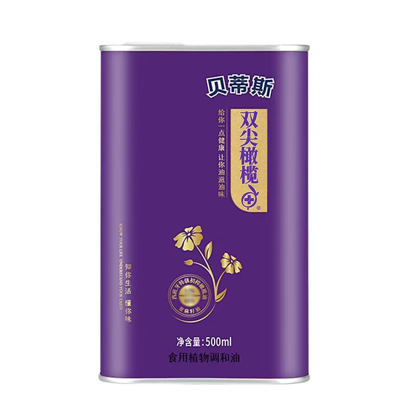 贝蒂斯食用植物调和油(亚麻橄榄）500ml