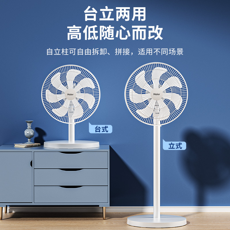 海尔电风扇落地扇家用音轻风扇FSJ3005（机械款）