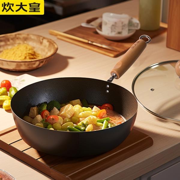 炊大皇圆嘟嘟精铁炒锅YD28CG