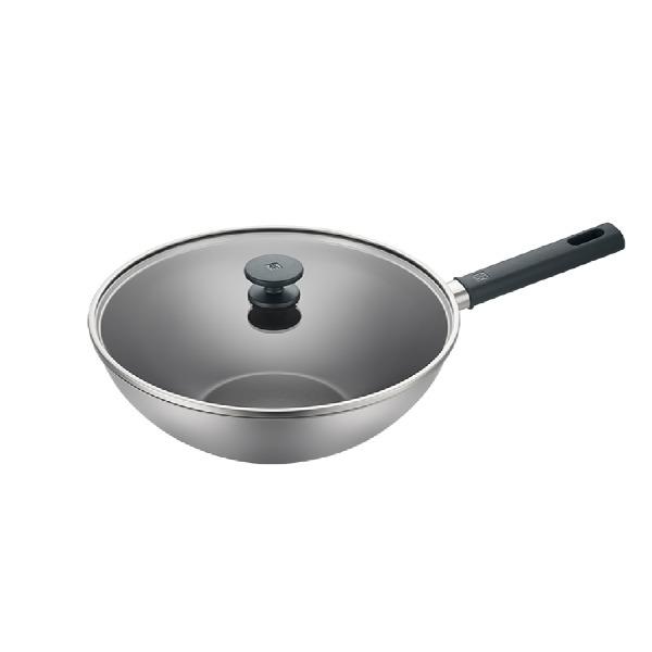 双立人SilverTi30cm银光钛系列炒锅