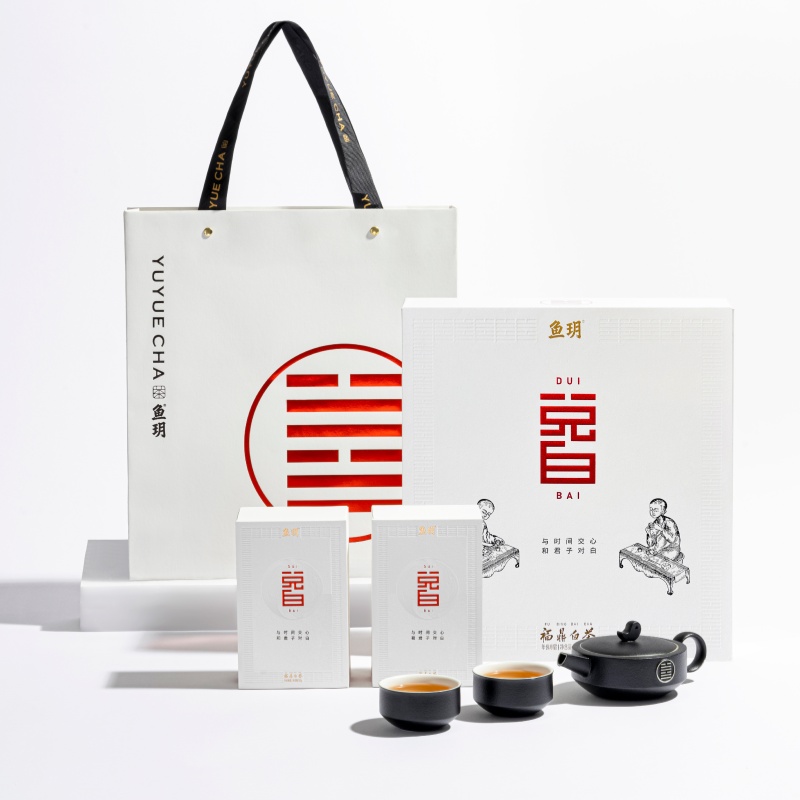 魚(yú)玥大兌白茶葉茶具套裝（正宗福鼎白茶200g+茶具一套）