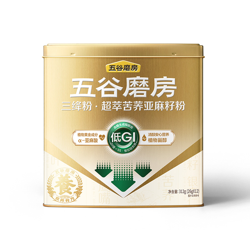 五谷磨房-三絳粉-超萃苦蕎亞麻籽粉312g