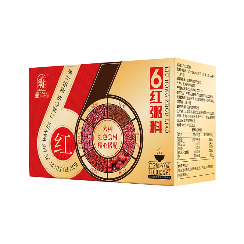 塞翁福六紅粥料100克*6袋