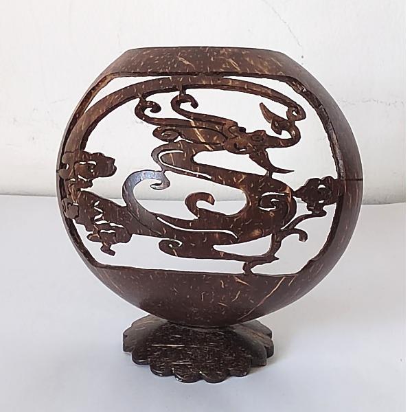 福椰椰雕鏤空擺畫(huà)-龍