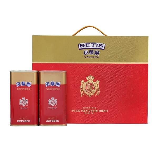 貝蒂斯特級初榨橄欖油1L*2禮盒裝