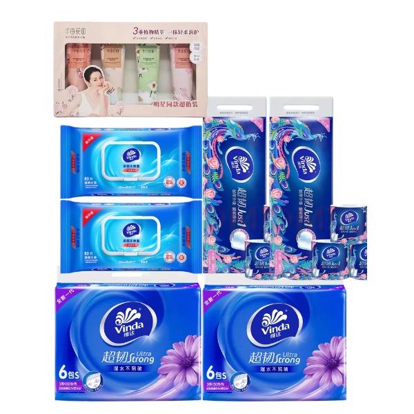 维达卷纸＋维达抽纸＋维达湿巾＋半亩花田护手霜