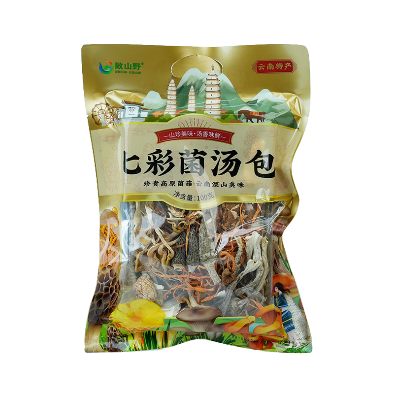 【嘟嘟】致山野七彩菌汤包100g*2袋
