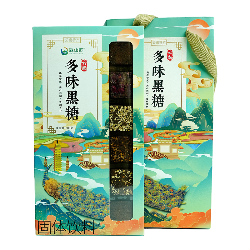 【嘟嘟】致山野多味黑糖礼盒300g*2盒