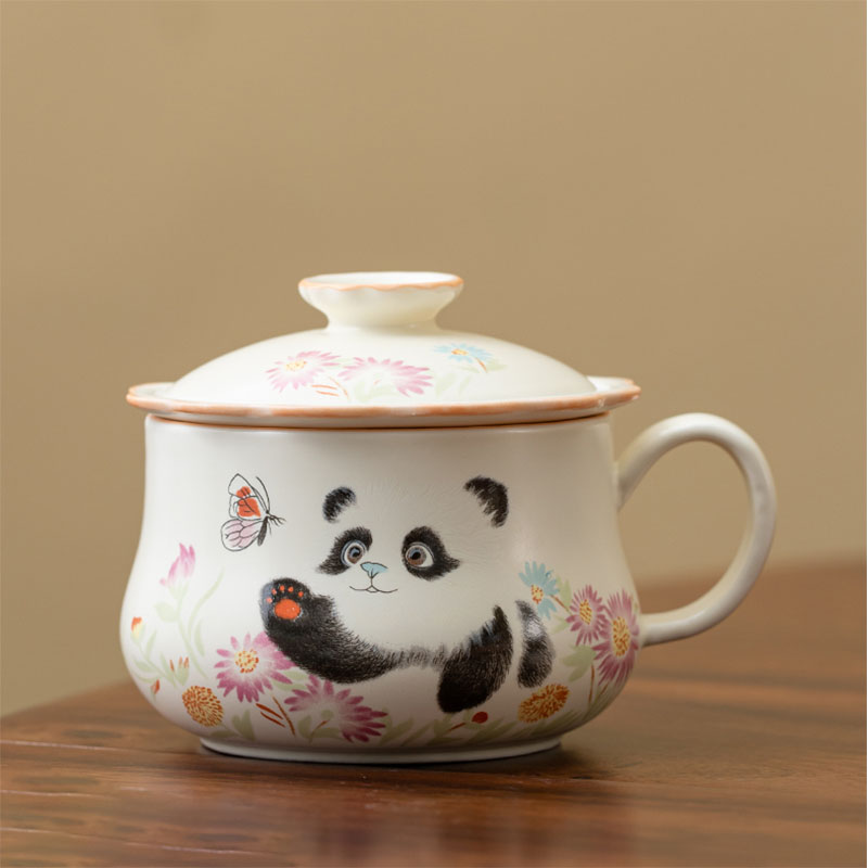 京苑-熊猫戏蝶茶咖杯