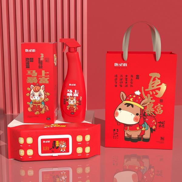 马上暴富套装厨房油污清洁剂+厨房清洁湿巾