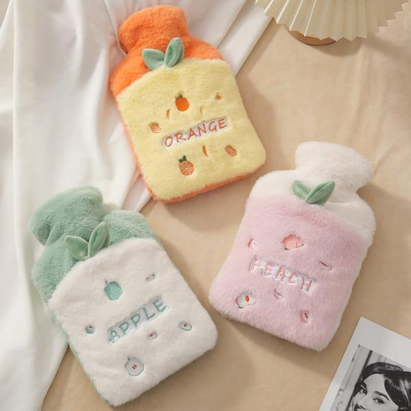 乐雪儿中号塑胶热水袋（兔毛插手布套）LXE-2509（A款）