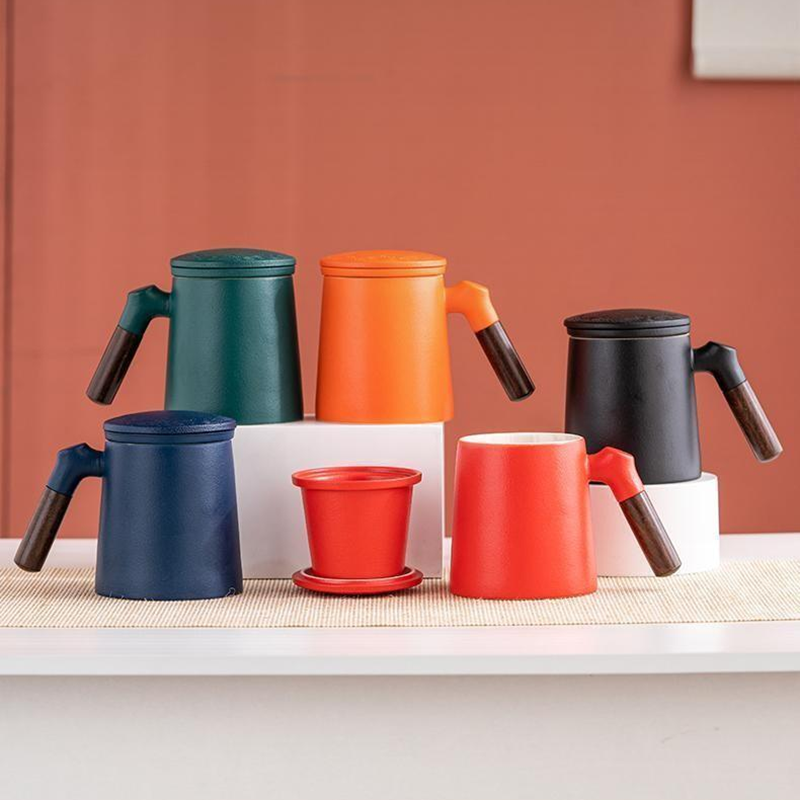 路宝磨砂釉水杯三件套