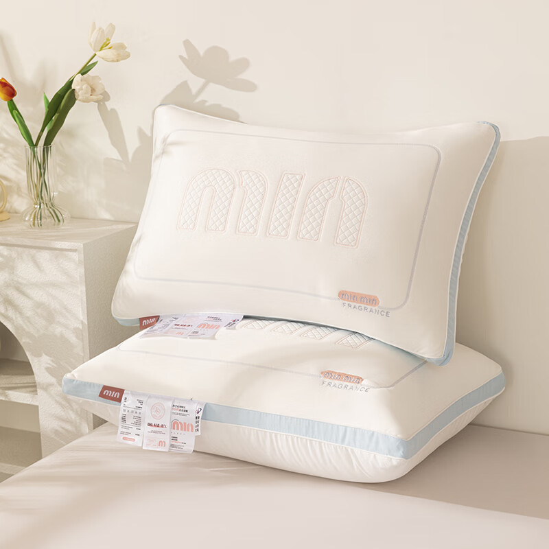 北极绒眠眠乳胶立体对枕-蓝BJRZ615