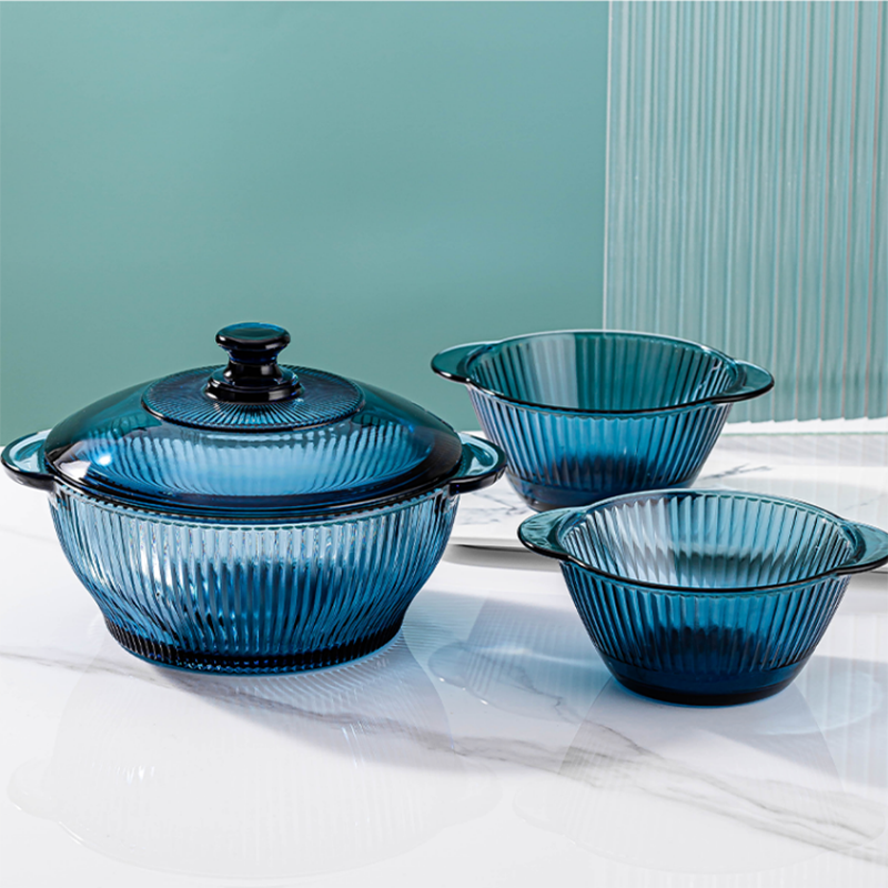 乐唯诗MLSWB/L3墨蓝竖纹煲三件套