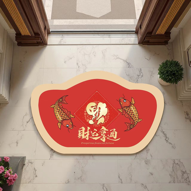 亚麻元宝地垫(福袋）