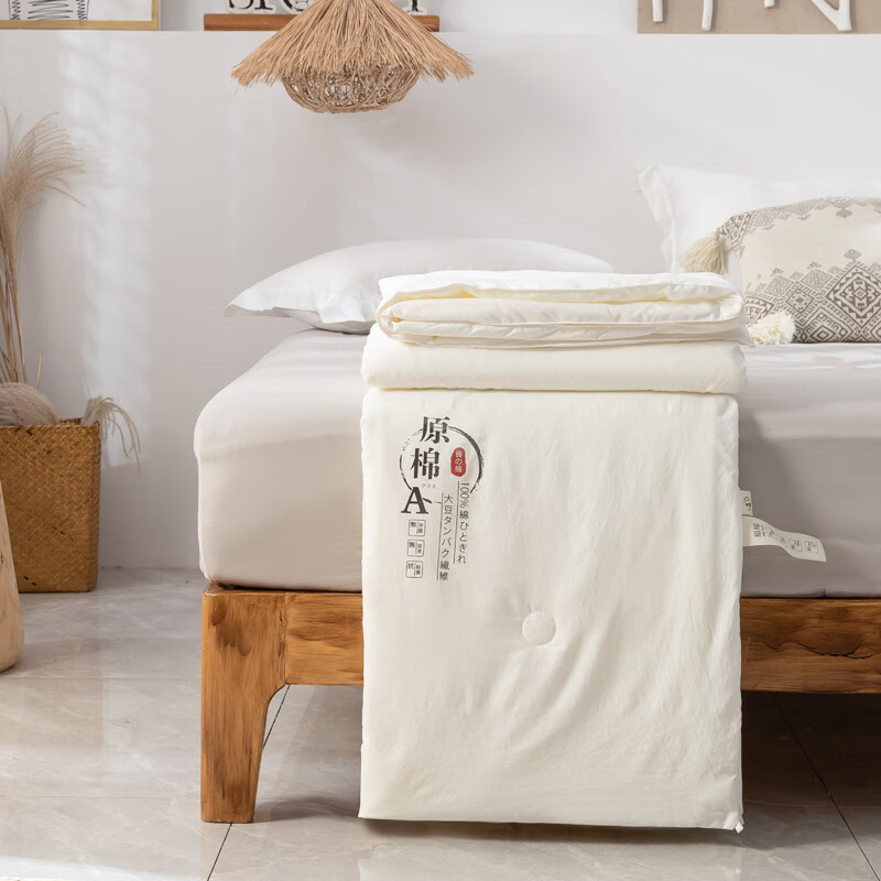北极绒原棉大豆纤维夏被-米白BJRB504