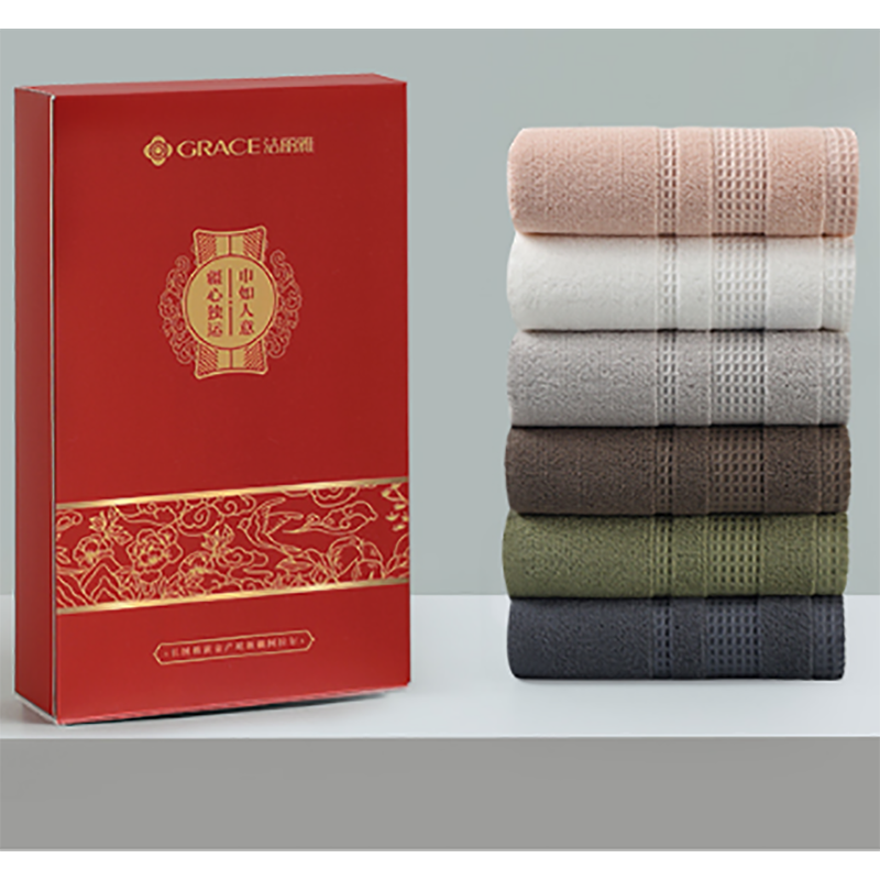 洁丽雅鸣泉纯棉单条毛巾礼盒w3269