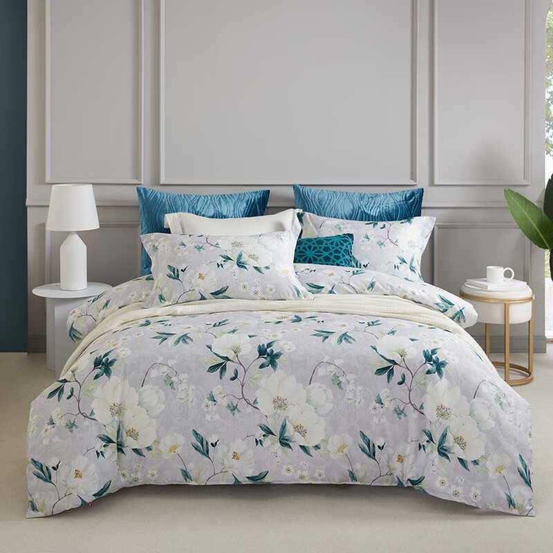 精梳棉印花四件套：杏花微雨1010189056